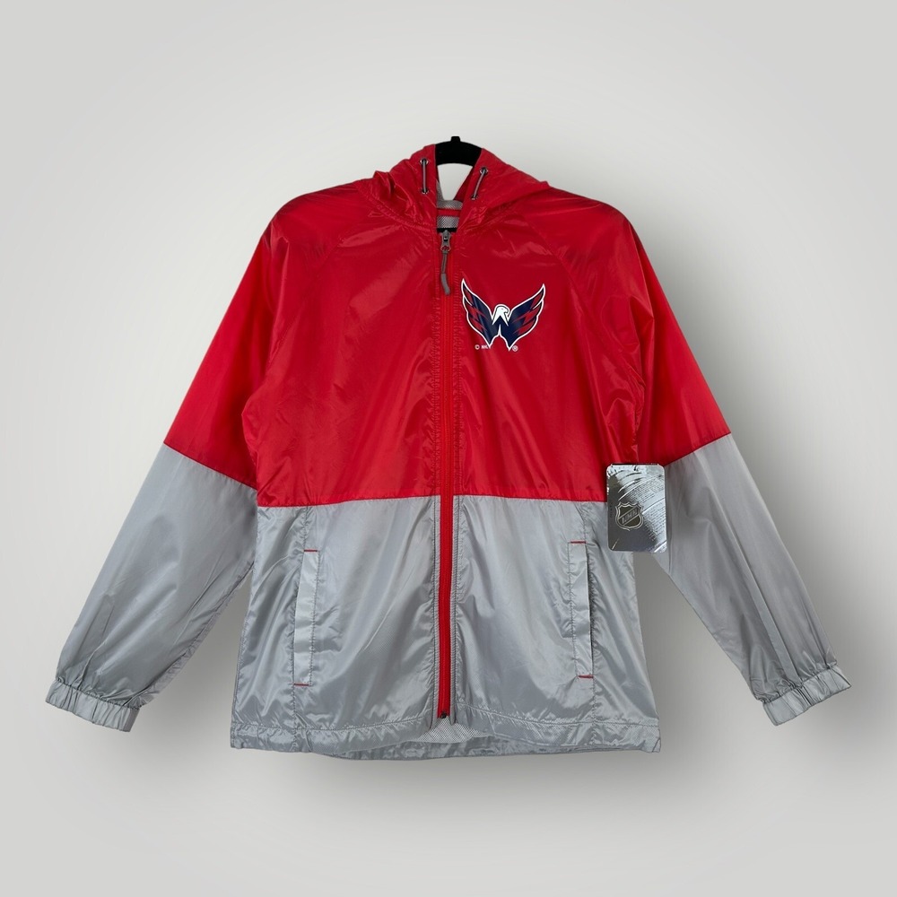 NEW $89 NHL Washington Capitals Windbreaker Womans S G-111 4her by Carl Banks